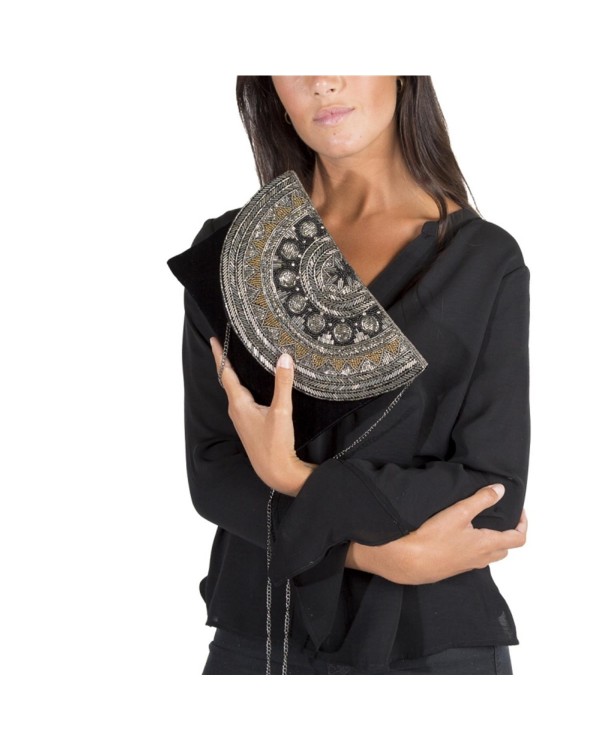 BOLSO TERCIOPELO CON CRISTALES TANTREND